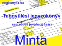 Taggy�l�si jegyz�k�nyv minta k�lcs�nszerz�d�sre
